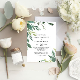 Invitación Boda del follaje botánico moderno de la vegetación
