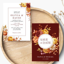 Boda del follaje floral floral floral de Boho Fall