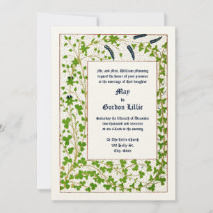 Invitación Boda del follaje Vine & Clover de la era victorian
