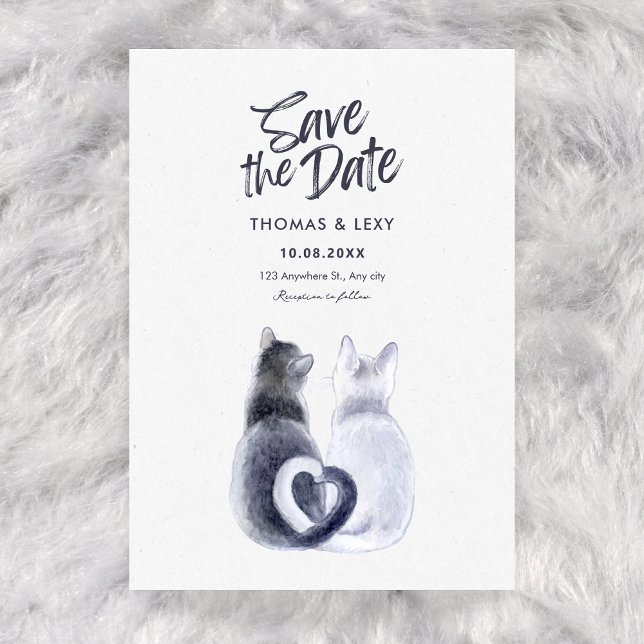 Invitación Boda del gato de pareja (Subido por el creador)