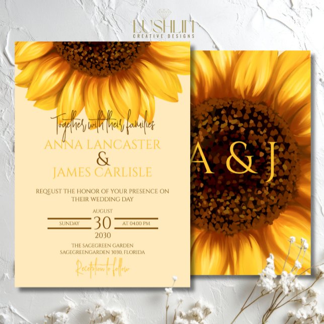 Invitación Boda del girasol Boda floral (Subido por el creador)