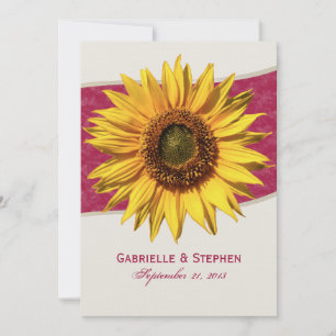 Invitación Boda del girasol de verano