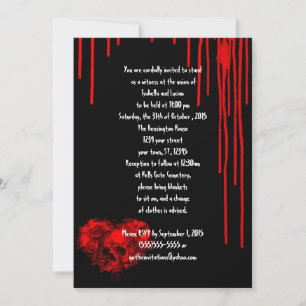 Invitación Boda del Gótico de Cráneo de Horror