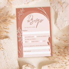 Invitación Boda del guión de la moda floral de Boho terracott