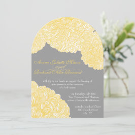 Invitación Boda del iris amarillo en llamas Dahlia