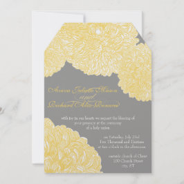 Invitación Boda del iris amarillo en llamas Dahlia