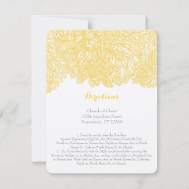 Invitación Boda del iris amarillo en llamas Dahlia