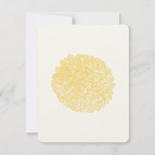 Invitación Boda del iris amarillo en llamas Dahlia