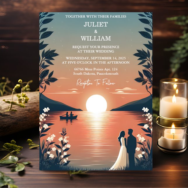 Invitación Boda del lago al aire libre de la montaña (Subido por el creador)