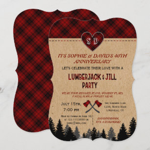 Invitación Boda del Leñador y Jill 40 Aniversario