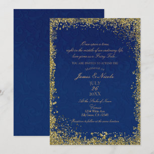 Invitación Boda del libro de cuentos de la princesa azul mari