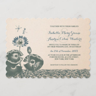 Invitación Boda del lirio y de la libélula de agua