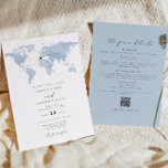 Invitación BODA del mapa azul de destino de CARMEN Detalles I<br><div class="desc">Esta invitación a la boda incluye un mapa polvoriento de color azul y un elegante tipo de letra con una parte para incluir tus detalles adicionales en el reverso. Edite con facilidad la redacción MOST para satisfacer sus necesidades y mueva el corazón/cambie la ubicación para resaltar su destino boda. Esta...</div>
