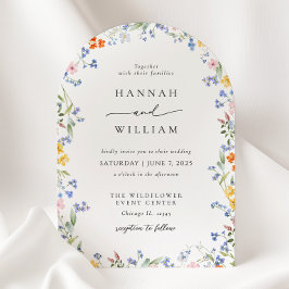 Invitación Boda del marco de flor silvestre de primavera