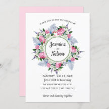 Boda del marco de las flores Boho Pink White Laven