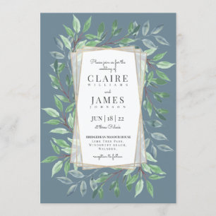 Invitación Boda del marco de Woodland