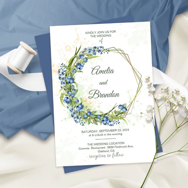 Invitación Boda del marco del Relieve metalizado dorado Faux  (Subido por el creador)