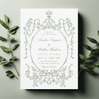 Boda del marco floral de la cosecha de vintage ver