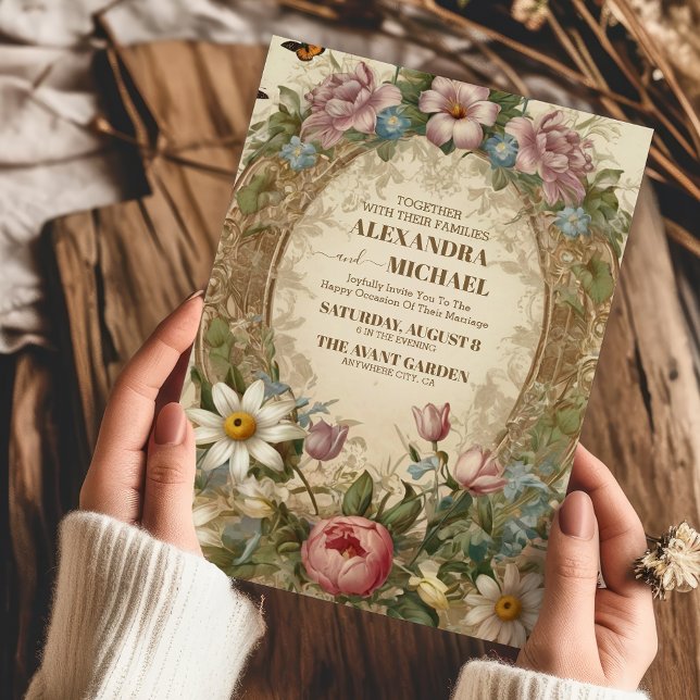 Invitación Boda del marco floral de la Gracia Ornate Victoria (Subido por el creador)