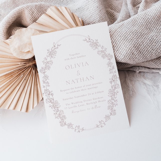 Invitación Boda del marco floral de la lujosa Chinoiserie (Subido por el creador)