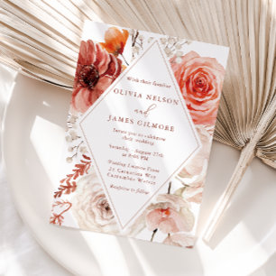 Invitación Boda del marco floral del Boho botánico