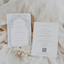 Boda del marco victoriano azul turbio