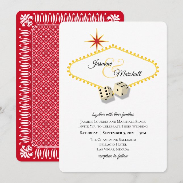 Invitación Boda del Marquee de Las Vegas (Anverso / Reverso)