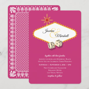 Invitación Boda del marquesina de Las Vegas en Magenta 2