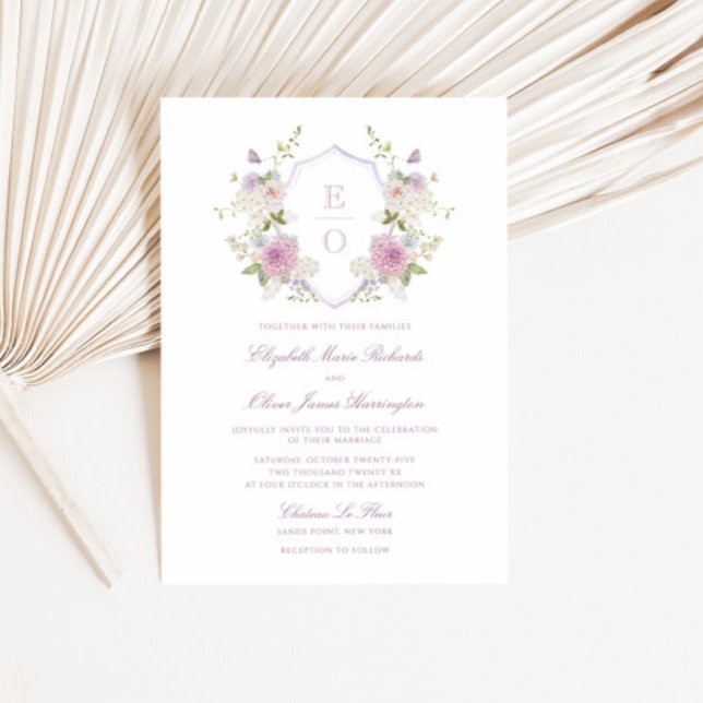 Invitación Boda del Monograma del Pastel suave romántico (Subido por el creador)