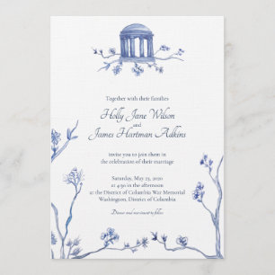 Invitación Boda del Monumento de Guerra de DC - Holly & Jamie