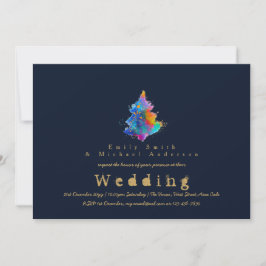 Invitación Boda del Orgullo LGBT de Trending Rainbow Christma
