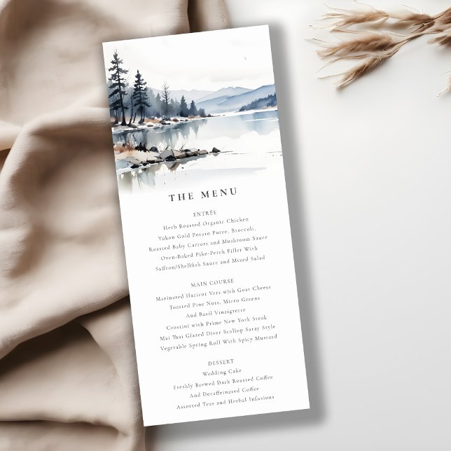 Invitación Boda del Paisaje del Lago Snow Mountain Winter (Subido por el creador)