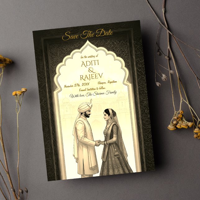 Invitación Boda del Palacio Real Indio Salva La Fecha (Subido por el creador)