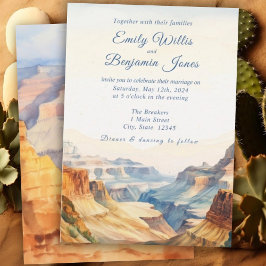 Invitación Boda del Parque Nacional del Desierto del Cañón de