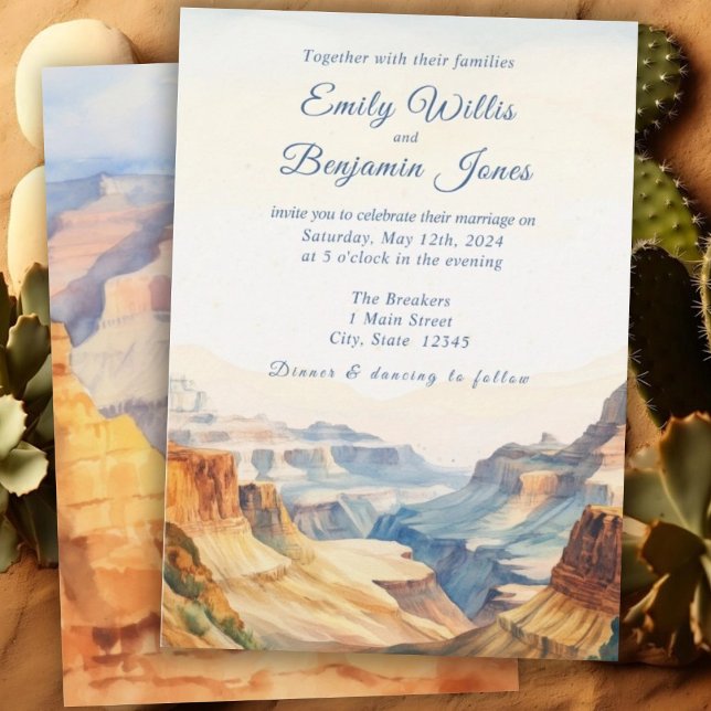Invitación Boda del Parque Nacional del Desierto del Cañón de (Subido por el creador)