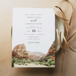 Invitación Boda del Parque Nacional Watercolor Zion