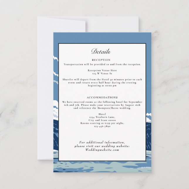 Invitación Boda del Parque Nacional Yellowstone Retro (Anverso)