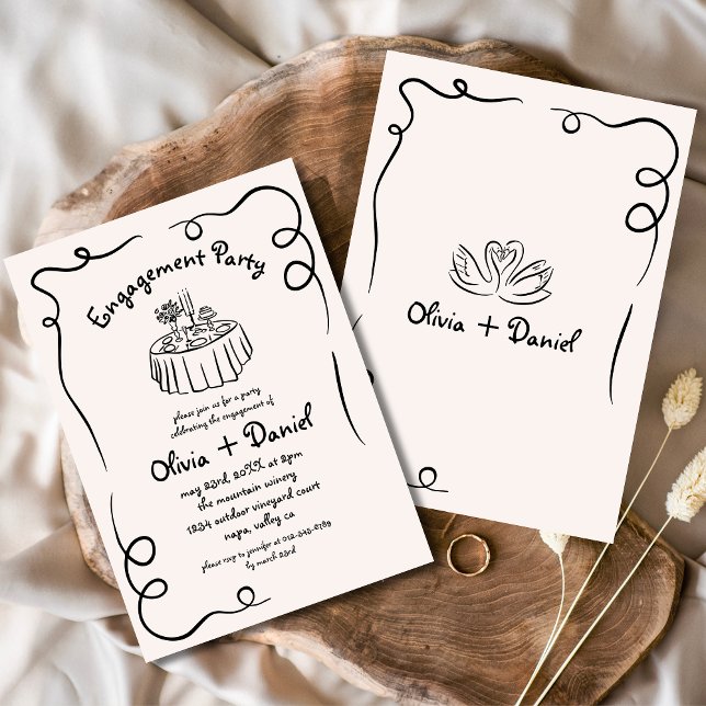 Invitación Boda del Partido de Compromiso por Mano Brillante (Subido por el creador)