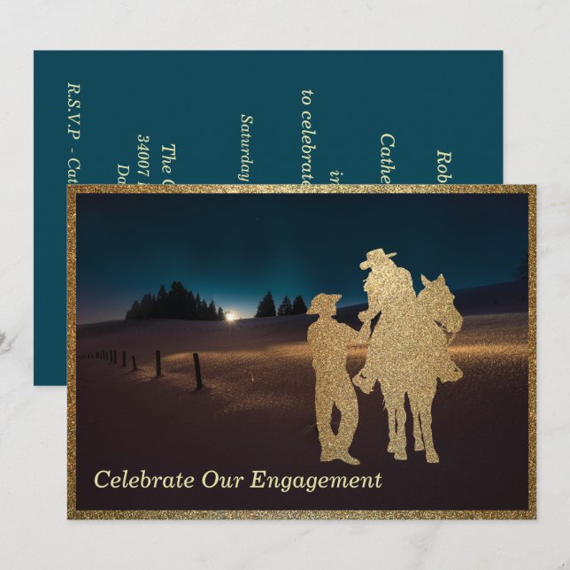 Invitación Boda del partido de la Vaquera de Occidente (Anverso / Reverso)