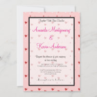 Boda del patrón de corazones de amor caprichosos