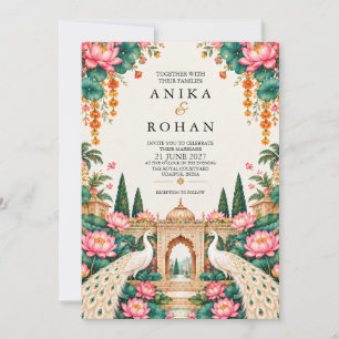 Invitación Boda del Pavo Real del Palacio de Loto