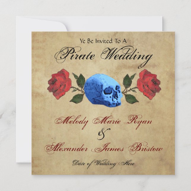 Invitación Boda del pirata (Anverso)