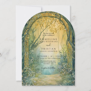 Invitación Boda del portal de los bosques esmeraldas encantad
