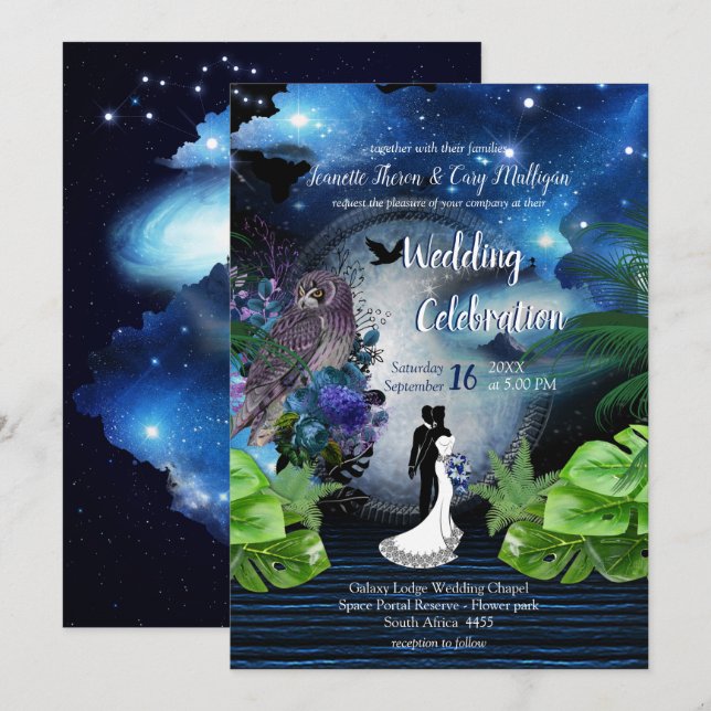 Invitación Boda del portal Galaxy (Anverso / Reverso)
