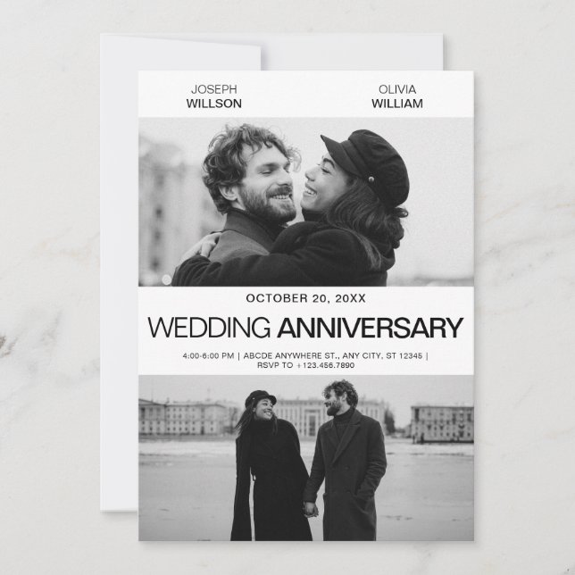 Invitación Boda del poster de cine fotogénico (Anverso)