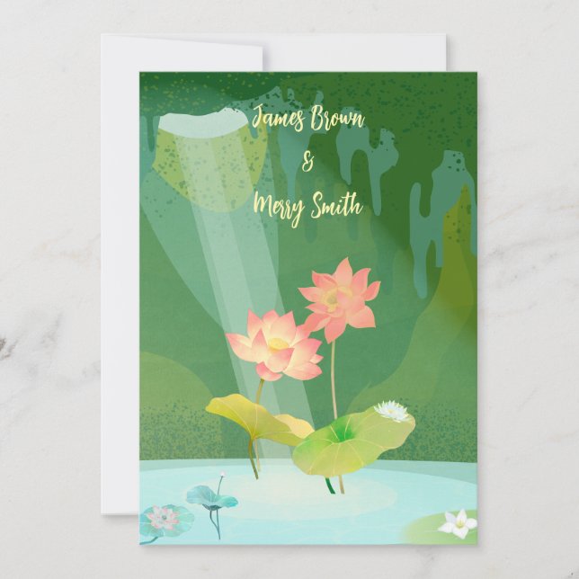 Invitación Boda del primer baile de Lotus (Anverso)