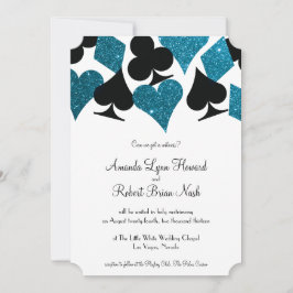 Invitación Boda del Purpurina azul de Las Vegas Destiny Malib