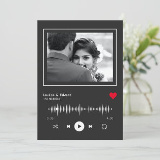 Invitación Boda del reproductor de música