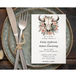 Invitación Boda del sabio de la flor de la vaca boho occident