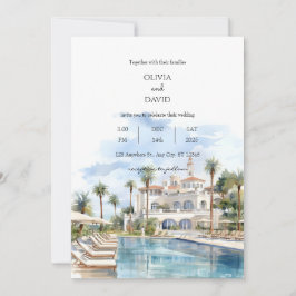Invitación Boda del Seaside Coastal Palm Luxury Resort Venue